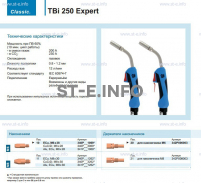 Горелка для полуавтоматической сварки TBi 250 Expert, длина 5 m. - st-e.info - Казань