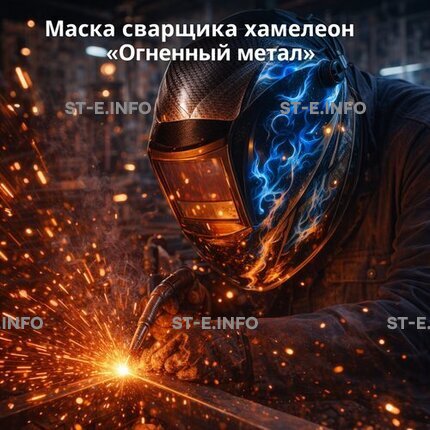 Маска сварщика хамелеон «Огненный метал» (YXE-718G PRO) - st-e.info - Казань