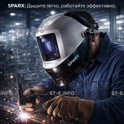Маска сварщика Sparx с устройством подачи воздуха - st-e.info - Казань
